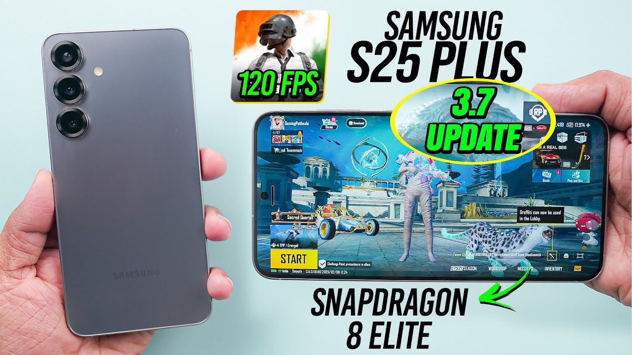 Samsung S25 Plus - BGMI 3.7 Test 120 FPS 🔥 Heating & Battery Drain