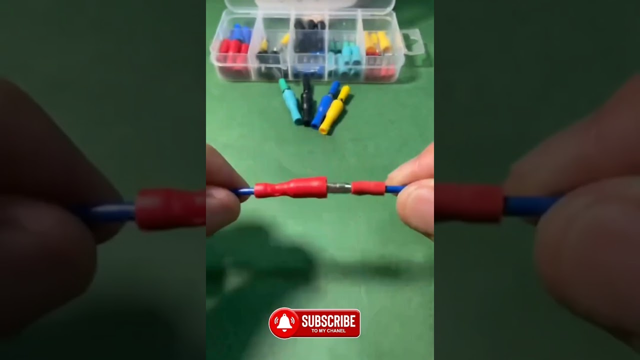 Insulated Female & Male Bullet Butt Wire Crimp Connector Terminals #tools #diy #electrician #shorts