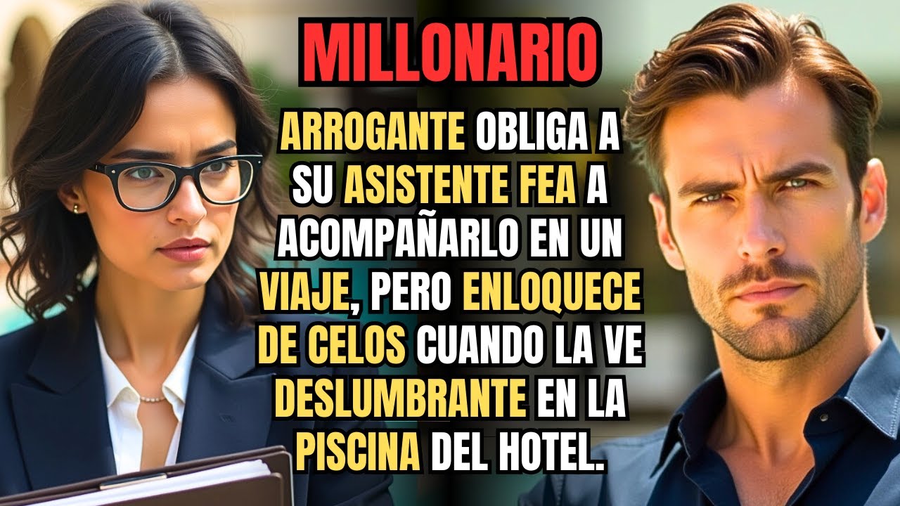 MILLONARIO ARROGANTE viaja con su ASISTENTE FEA, pero ENLOQUECE de CELOS al verla en la PISCINA