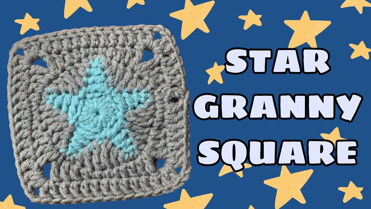 Crochet Star Granny Square | crochet tutorial
