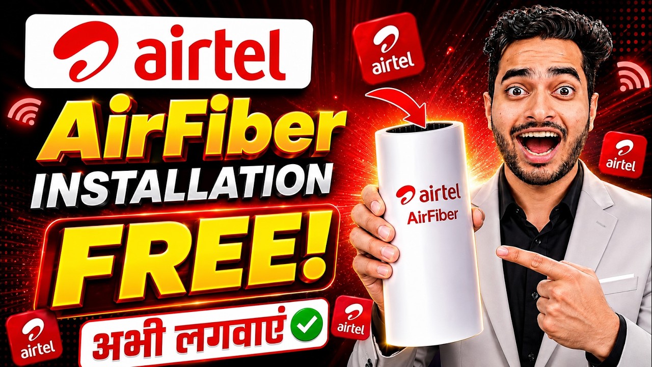 Airtel AirFiber Kaise Lagwaye | Airtel AirFiber Installation | Airtel Airfiber Plans, Review & Price