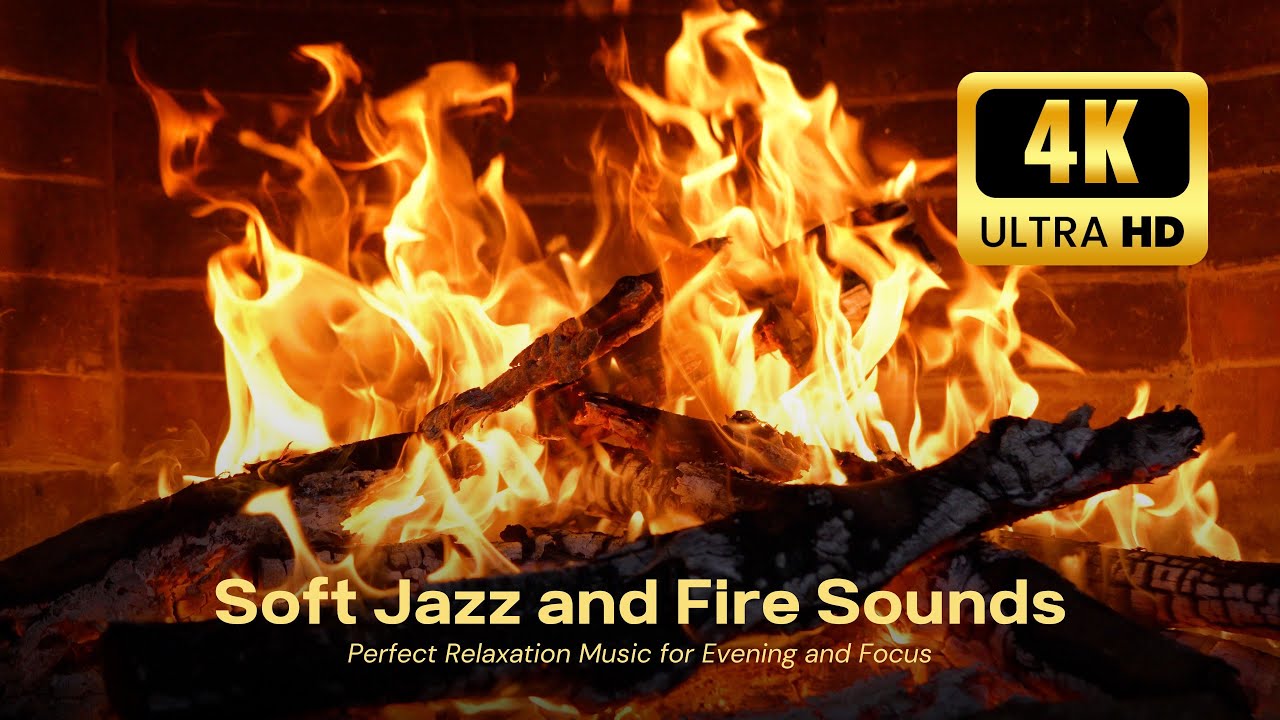 🔥 Peaceful Ember Retreat with Natural Fire Sounds and Soft Piano Notes for Rest 4K