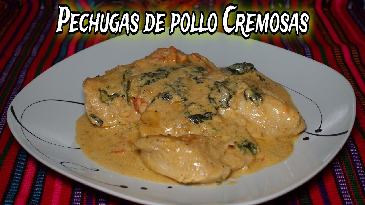 Pechugas de pollo Cremosas con Espinacas/ Pollo Jugoso/ Como hacer pollo/ Recetas con pollo