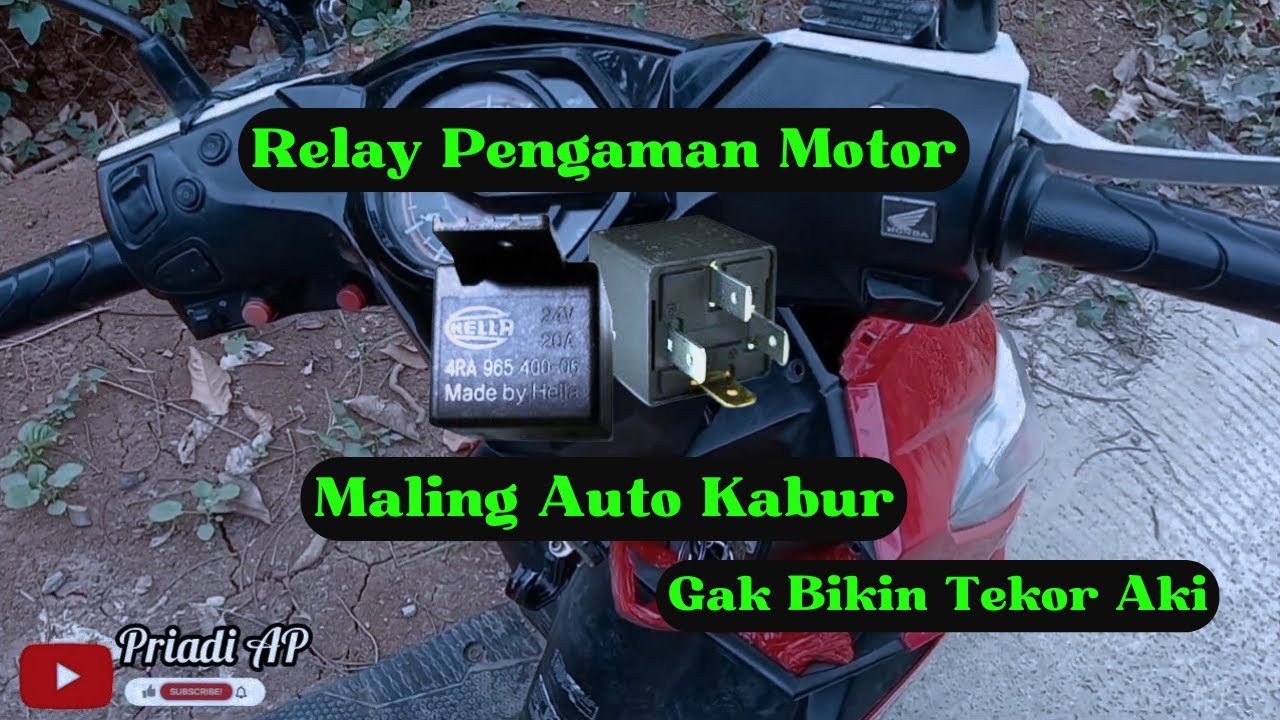 Cara Membuat Pengaman Motor Pakai Relay Anti Maling