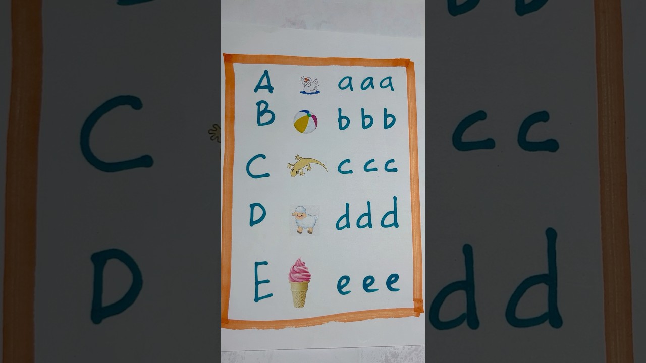 Belajar menulis huruf A sampai E #education #study #belajar #reels #shortvideo #shorts