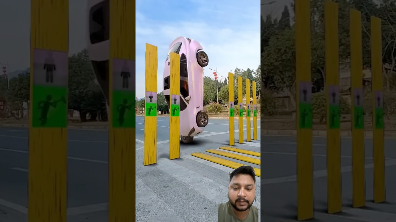 Smart road crossing car 🚘 #funny #vfxind #vfxmdr #vfxworld #smartgadgets #car roads #cristiano