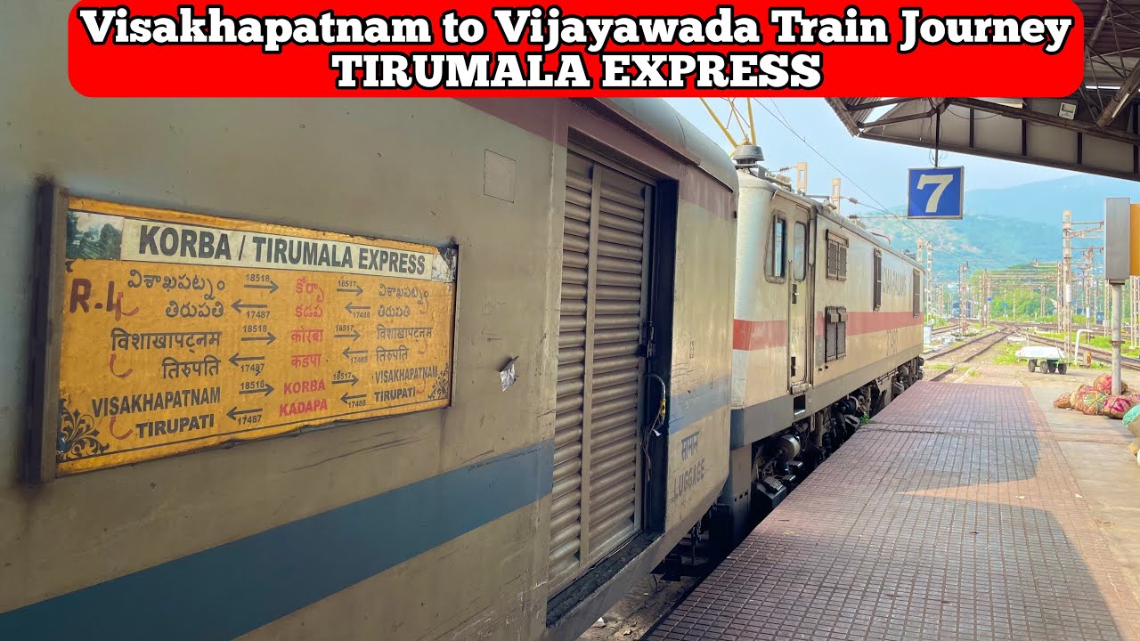 Visakhapatnam to Vijayawada Train Journey || On-Board VSKP HX Tirumala Express