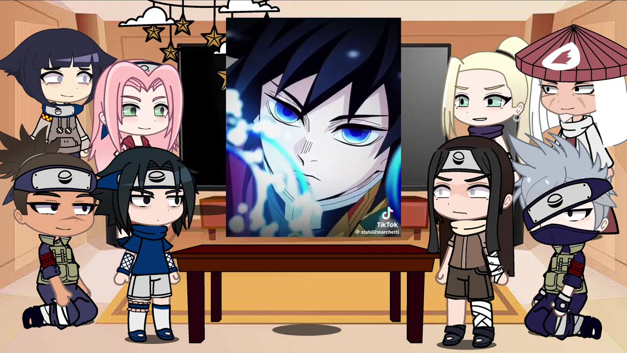 Naruto friends react to naruto as Giyuu | Demon slayer | Sasuke | Gacha life