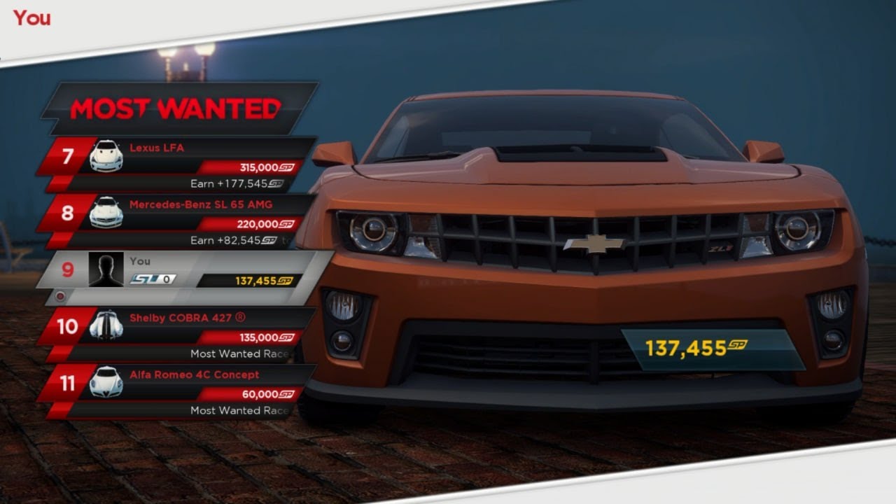 Need for Speed™ Most Wanted Chevrolet Camaro ZL1
