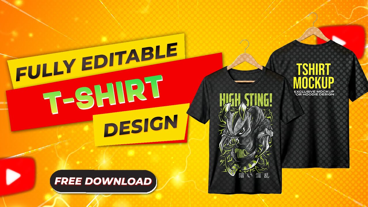 how to make a professional T-shirt mockup | Free Download PSD