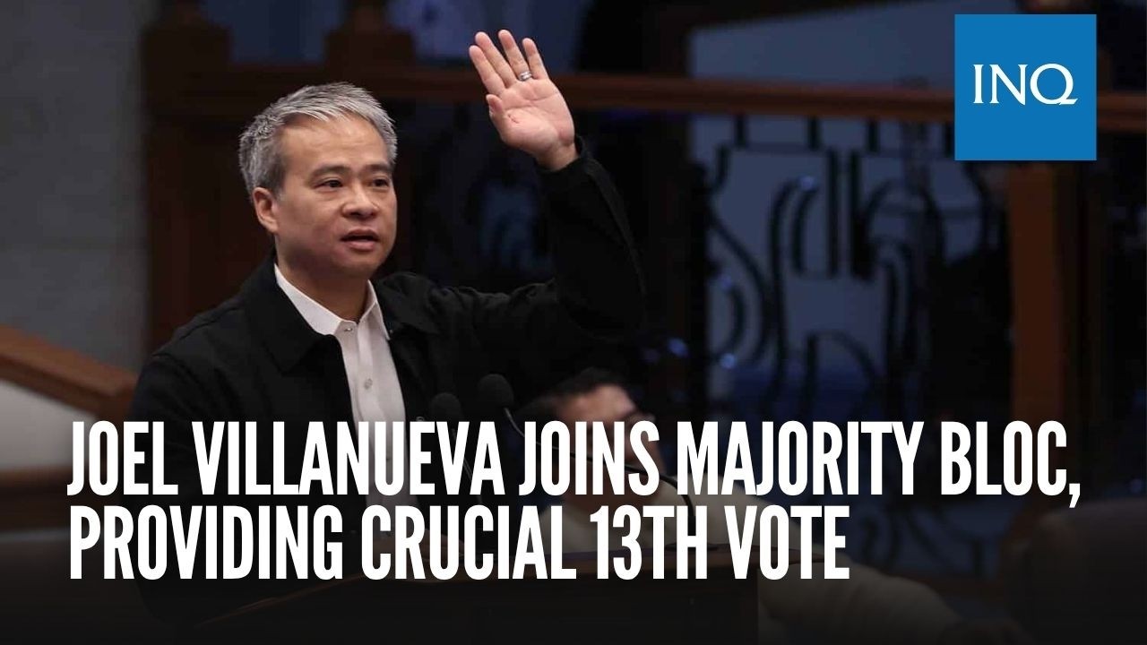 Joel Villanueva joins majority bloc, providing crucial 13th vote