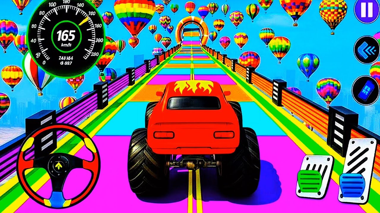 Monster Truck Mega Ramp Challenge, 💥 GT Monster Truck Racing Stunts🎊 | BossMegaRamp New Video 