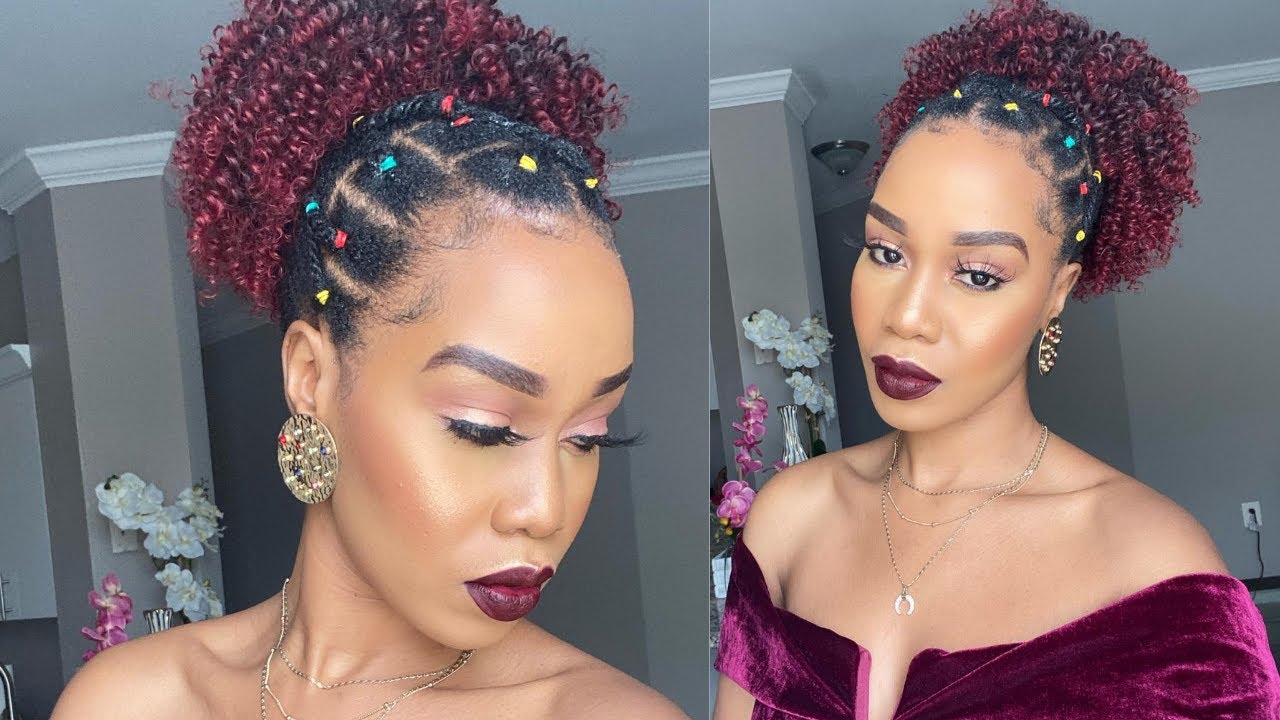 RAINBOW RUBBER BAND UPDO/ Protective Style/Tupo1