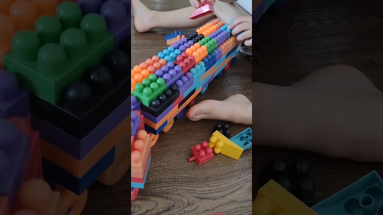 Blocos de montar colorido #shorts #criatividade #brinquedos #blocosdemontar