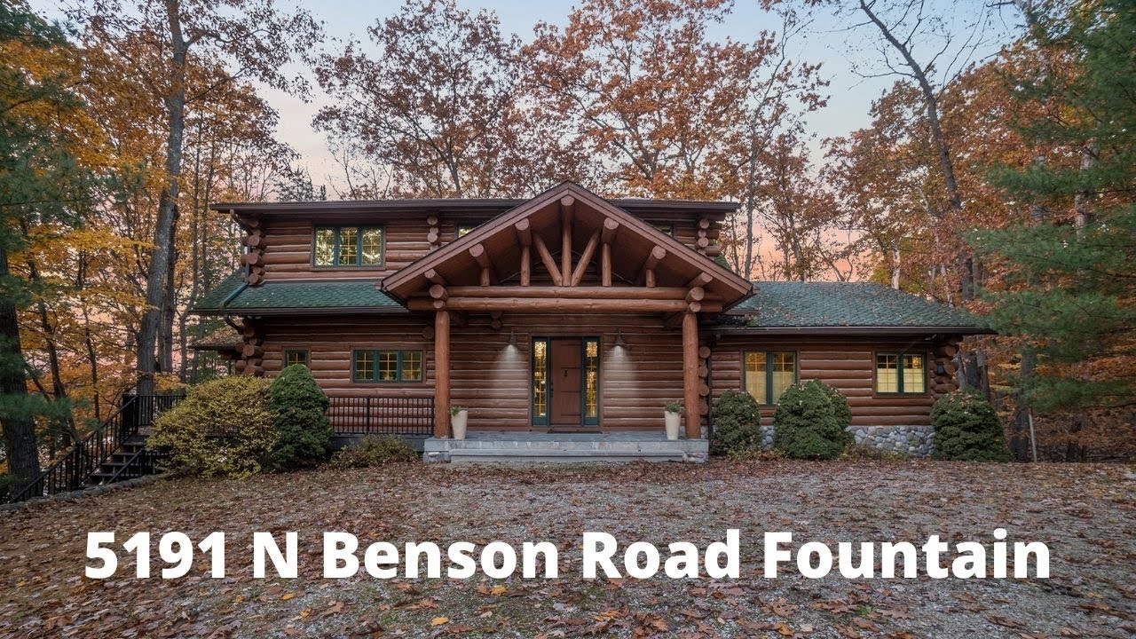5191 N Benson Road Fountain, MI 49410 | Log Home on Ford Lake