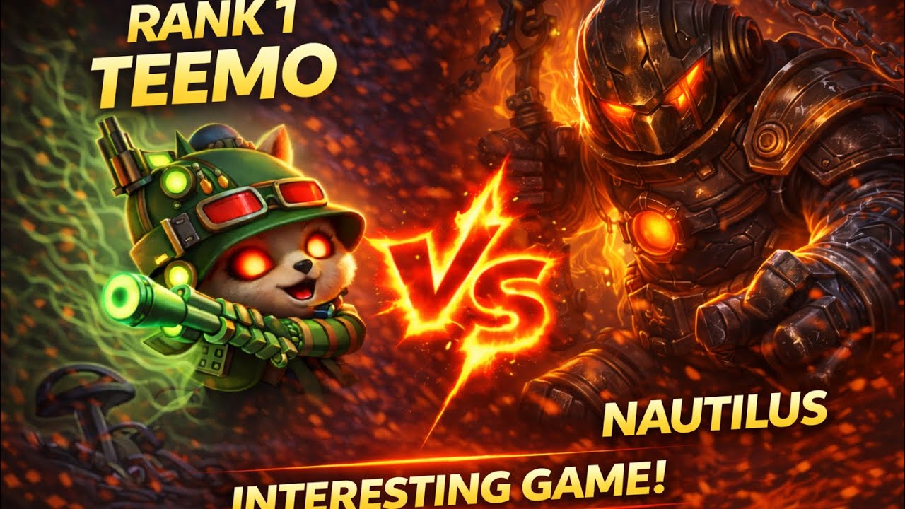 Rank 1 Teemo VS Nautilus Top Lane Legendary Ranked 4K Wild Rift Gameplay