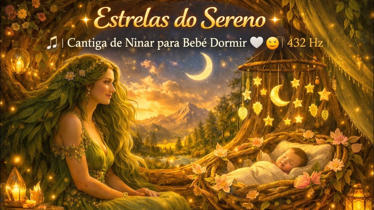🎼  Estrelas do Sereno| Cantiga de Ninar para Bebê Dormir 🤍😴 | 432 Hz