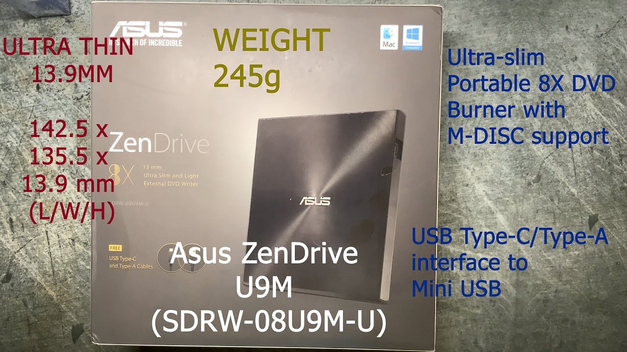 Unbox Asus ZenDrive U9M