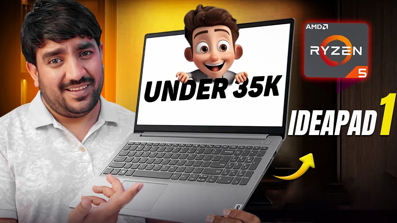 Lenovo Ideapad 1 AMD Ryzen 5 Unboxing & Review⚡Best Laptop Under 35000🔥[Hindi]