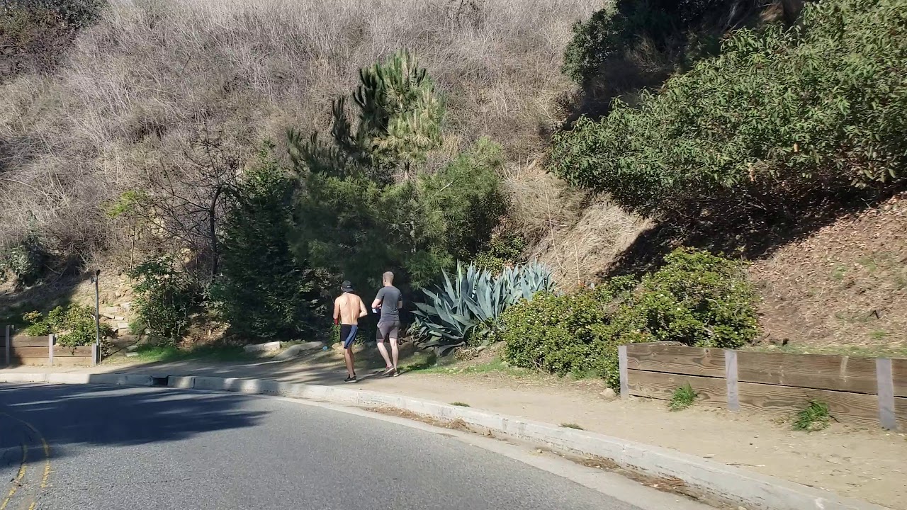 Driving around the Hollywood sign