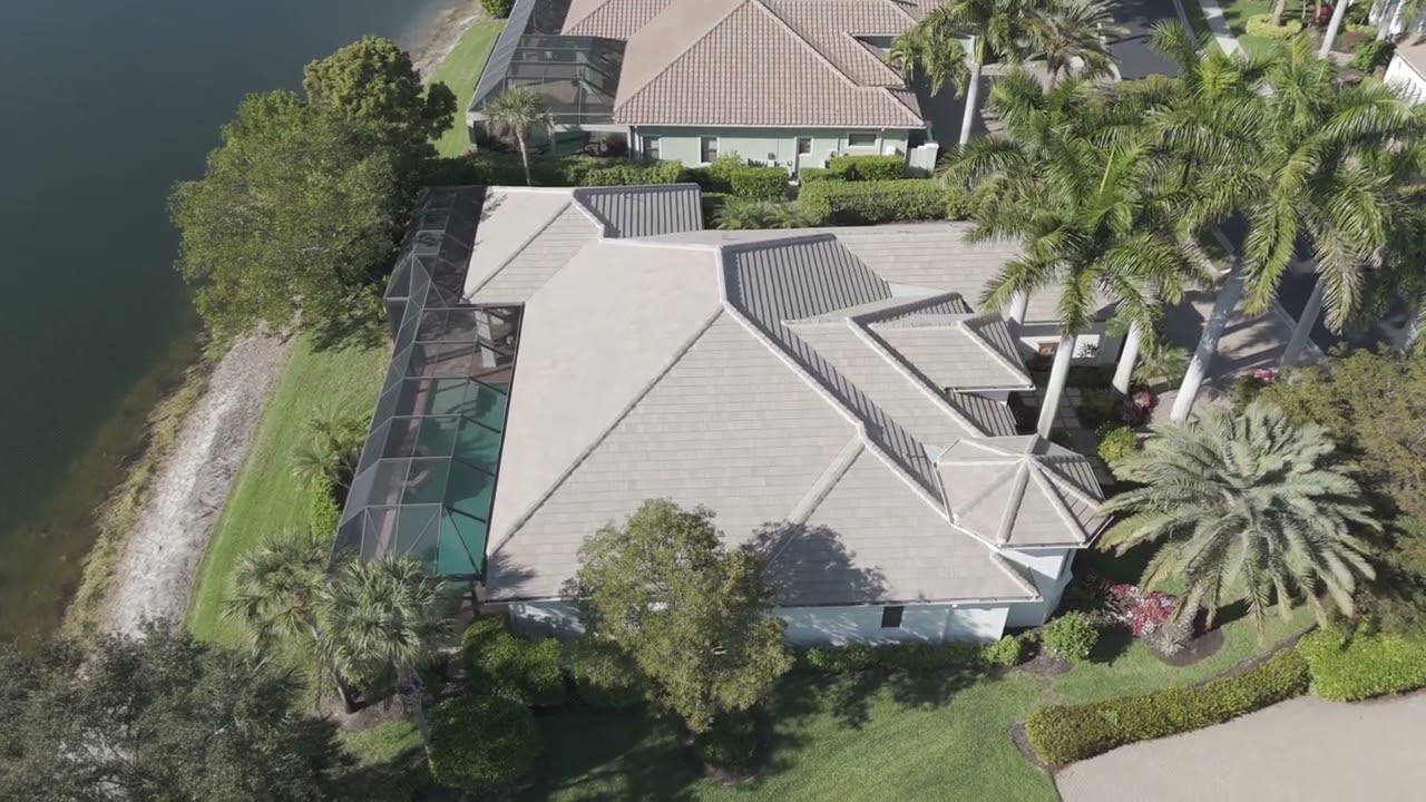 Naples Drone over Hagen Way doing an inspection for Olympus hi value interior/exterior inspection