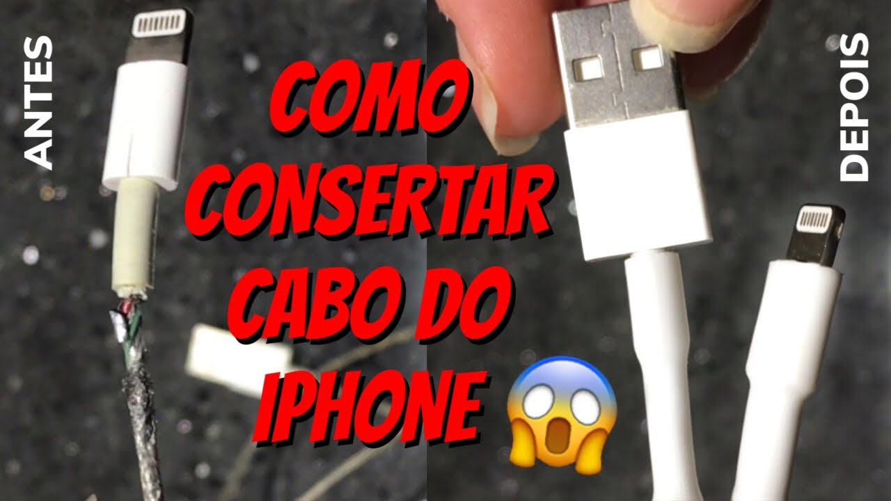 Como Consertar/Reforçar todo o Cabo do iPhone com tubo termo retrátil - Restaurar