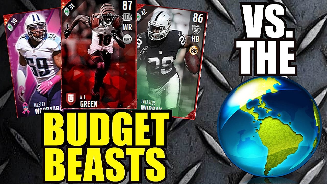 BUDGET BEASTS VS. THE WORLD!!! CHEAP GAME CHANGING ELITE PLAYERS! Madden 17 Ultimate Team