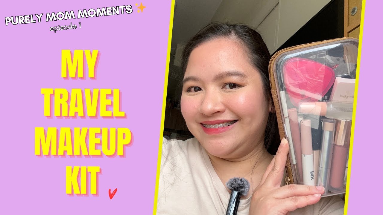my travel makeup kit 💄 perfect for busy mommas out there! both high end and drugstore products