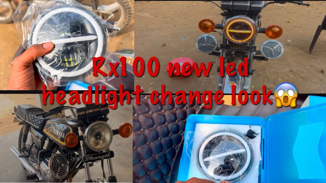 Rx100 new led  headlight dalne ke baad luk😱      #rx100 #splendor #youtubeshorts #stunt #foryou