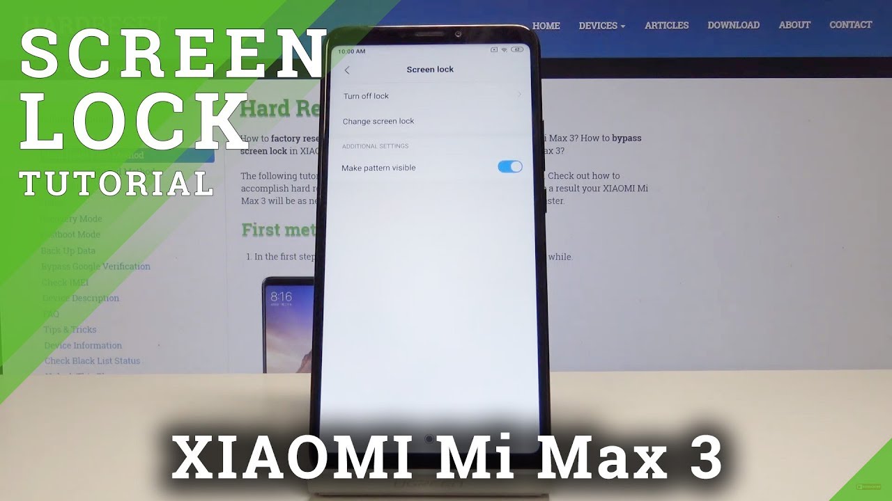 How to Add Lock Screen in XIAOMI Mi Max 3 - Set Up Password