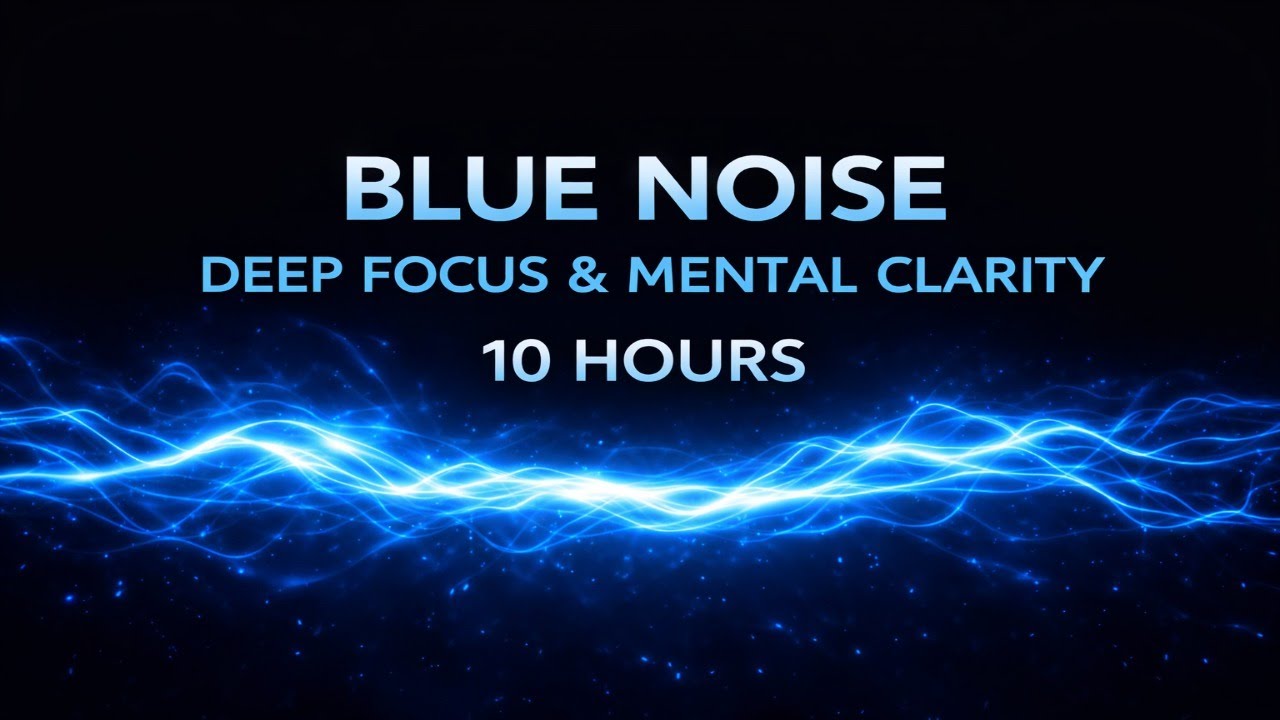Blue Noise Deep Focus & Mental Clarity – Productivity & Concentration – 10 Hours (Black Screen)