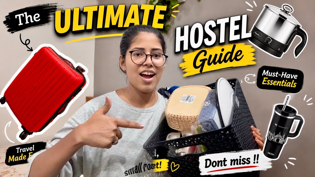 Hostel Packing Essentials : things you need to bring to college 🛍️✅