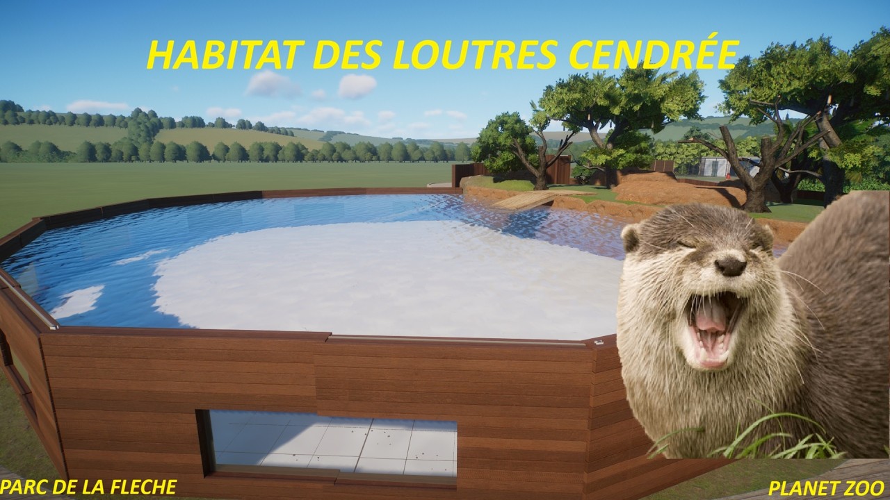 Habitat des loutre cendrée | Ep.3 | parc de la Flèche | Planet zoo