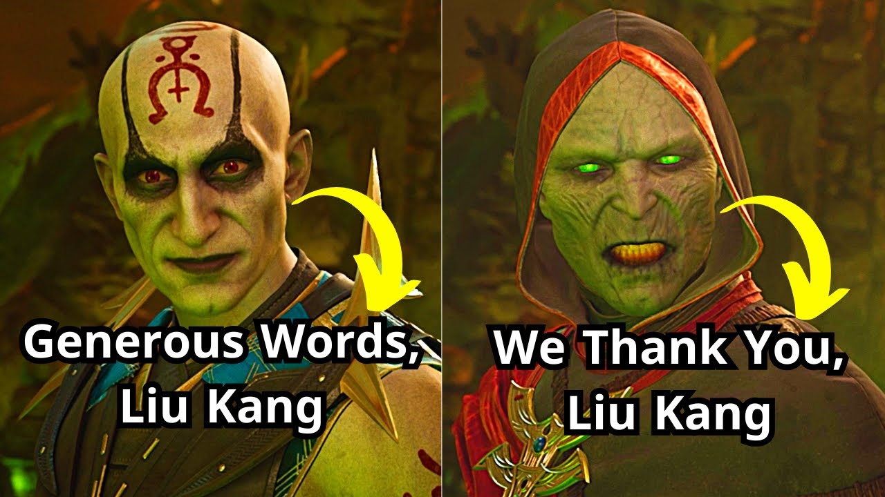 MK1 Ending Story With Quan Chi and Ermac Secret Unique Dialogue