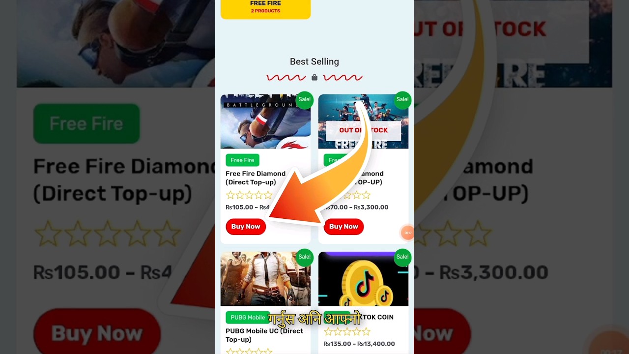 FREE DIAMOND 💎 | Official Topup App | Free Fire | Pubg | Tiktok #howtotopup #nepal #freefire #esewa