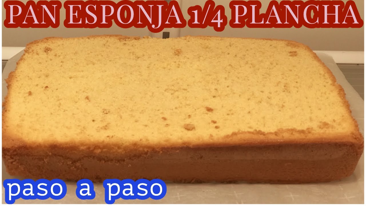 PAN ESPONJA SABOR VAINILLA 1/4 PLANCHA