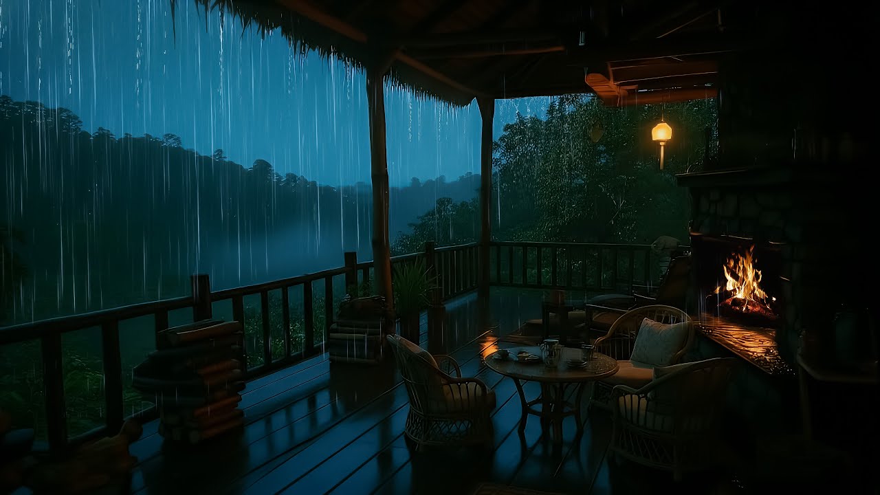 Best Rainfall at the Cozy Forest Cabin | Pure Rain & Thunder to Drift into Deep, Peaceful Sleep