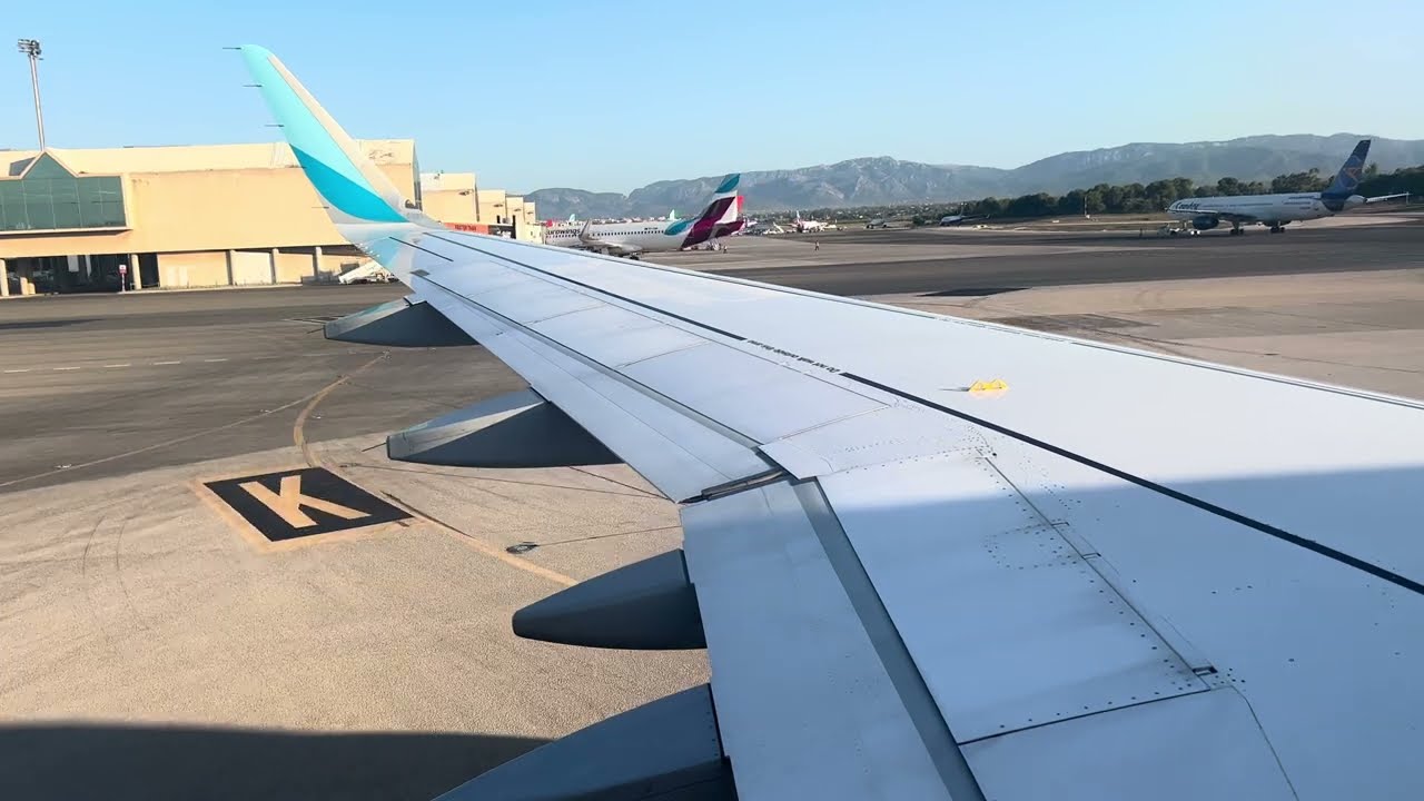 4K | Eurowings A320 CFM Sharklets Landing Palma de Mallorca | PMI