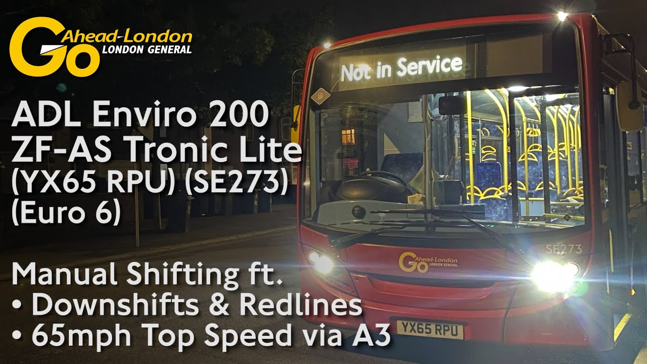 {Manual Shifting} Go-Ahead London Enviro 200 ZF AS-Tronic gets Redlined via the A3 on Route 265