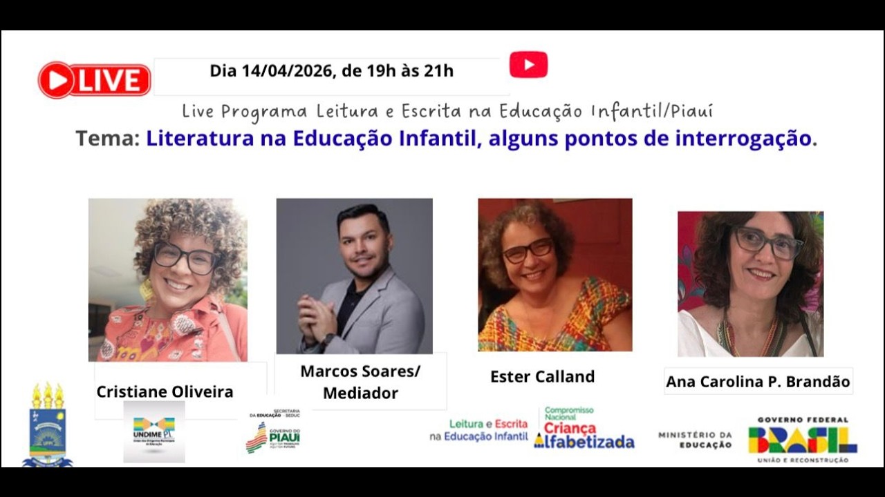Live do Programa Leitura e Escrita na Educa&ccedil;&atilde;o Infantil do Piau&iacute;