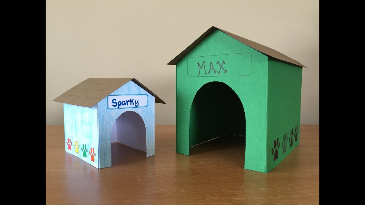 3-D Paper Doghouse Kids Craft