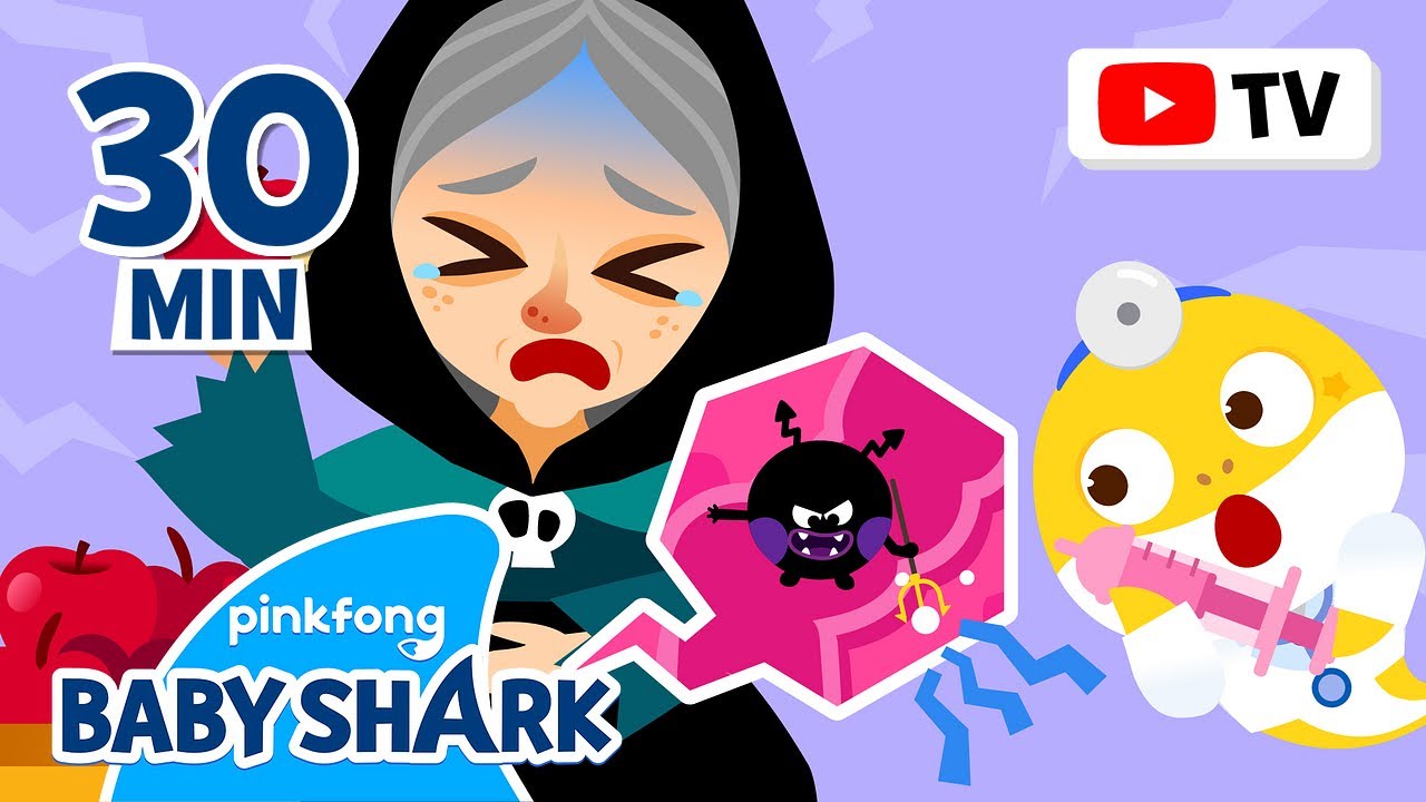 OUCH! The Wicked Witch's Stomach Hurts! | +Compilation Hospital Doctor | Baby Shark Official