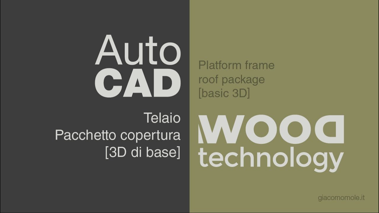 AutoCAD - 3D di base - Pacchetto copertura | Legno [Telaio - Platform frame]