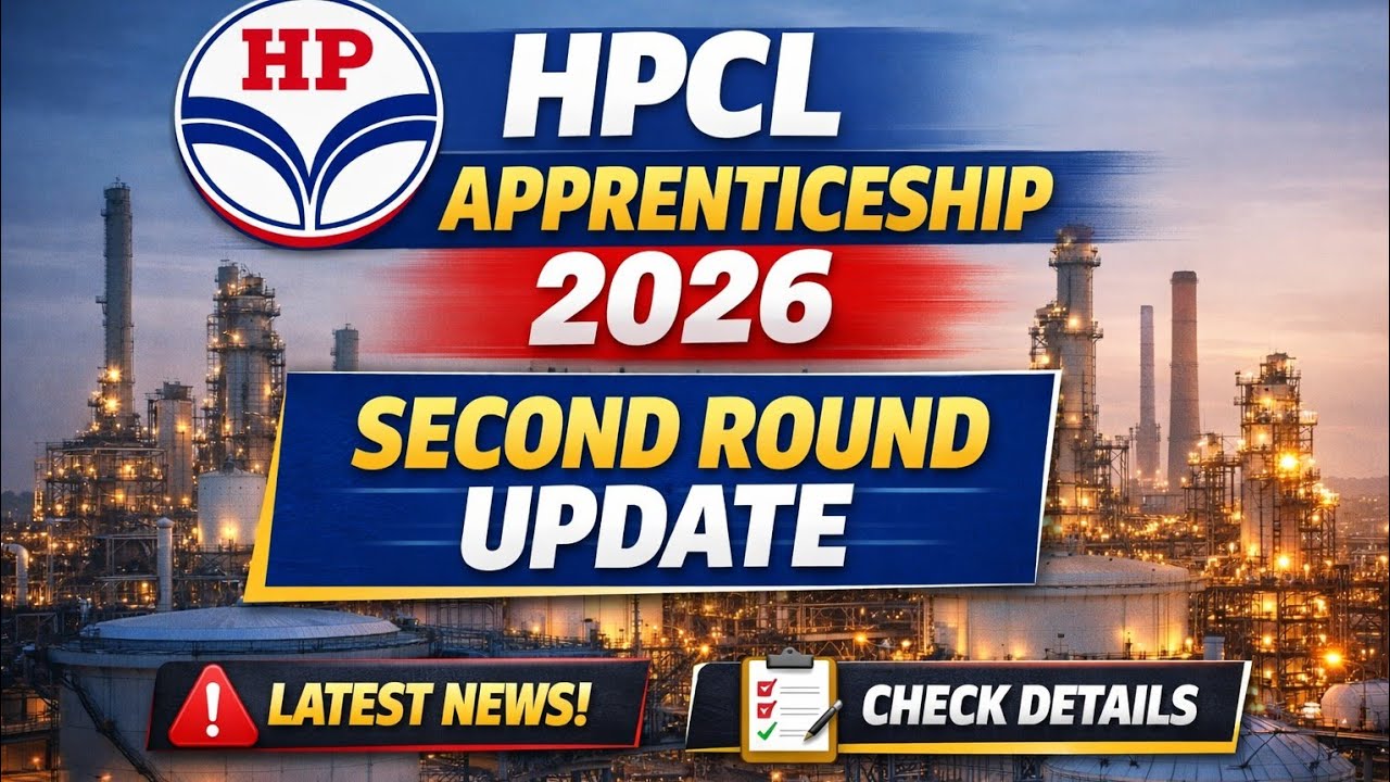 HPCL APPRENTICESHIP GAT  2026 SECOND ROUND FOR DV UPDATE 
