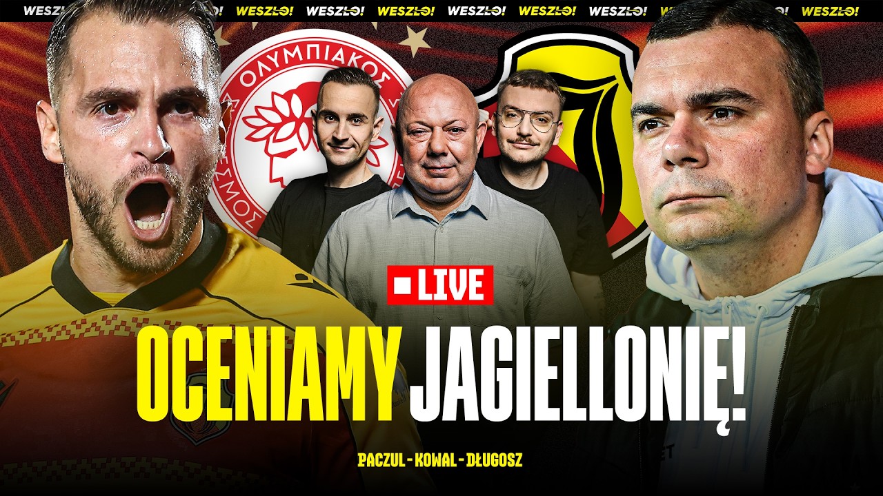KOWAL, PACZUL I DŁUGOSZ PO OLYMPIACOS - JAGIELLONIA! STUDIO LIVE PO LIDZE EUROPY