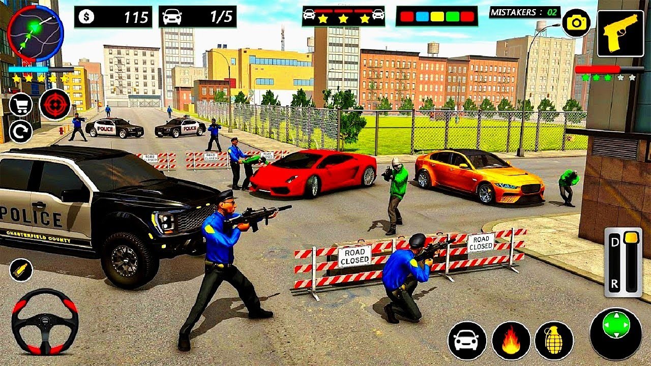 Real Police Car Chase Simulator 3D Game - Real Cop Cars Driving Simulator 2025 - Android GamePlay