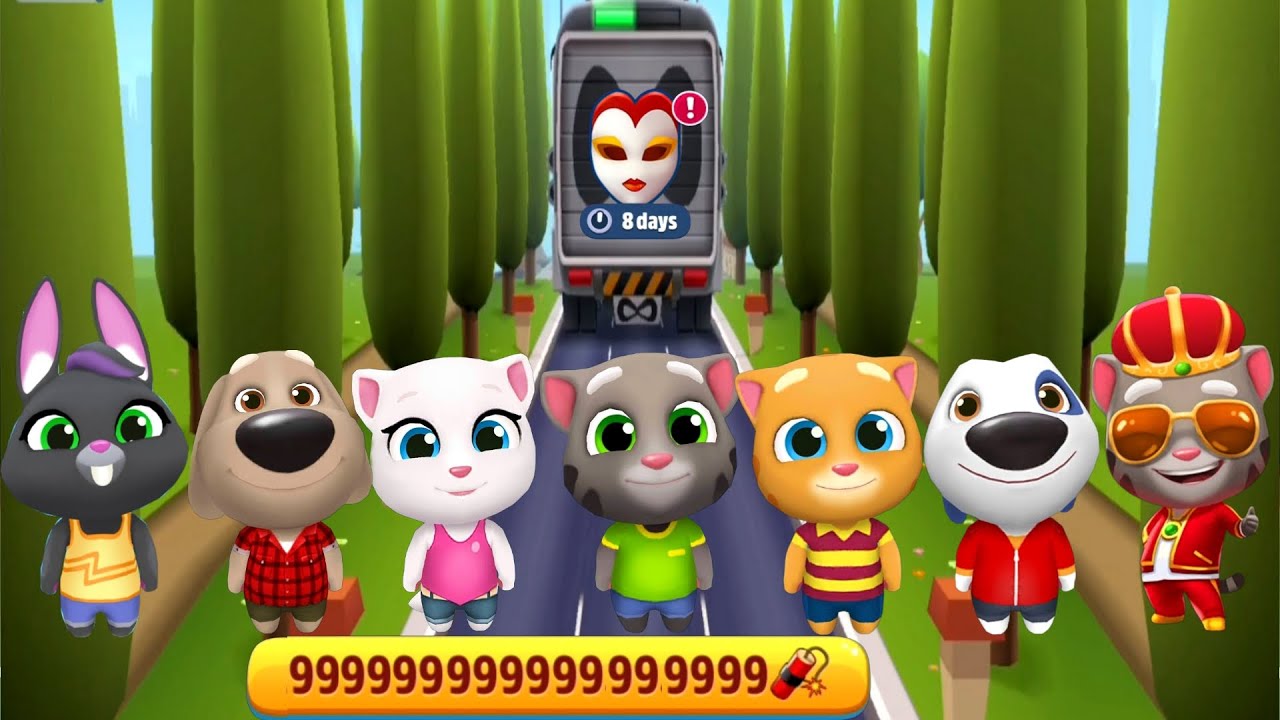 Talking Tom Gold Run - How to Unlock All Game Characters - Cowboy Tom vs Carnival Event