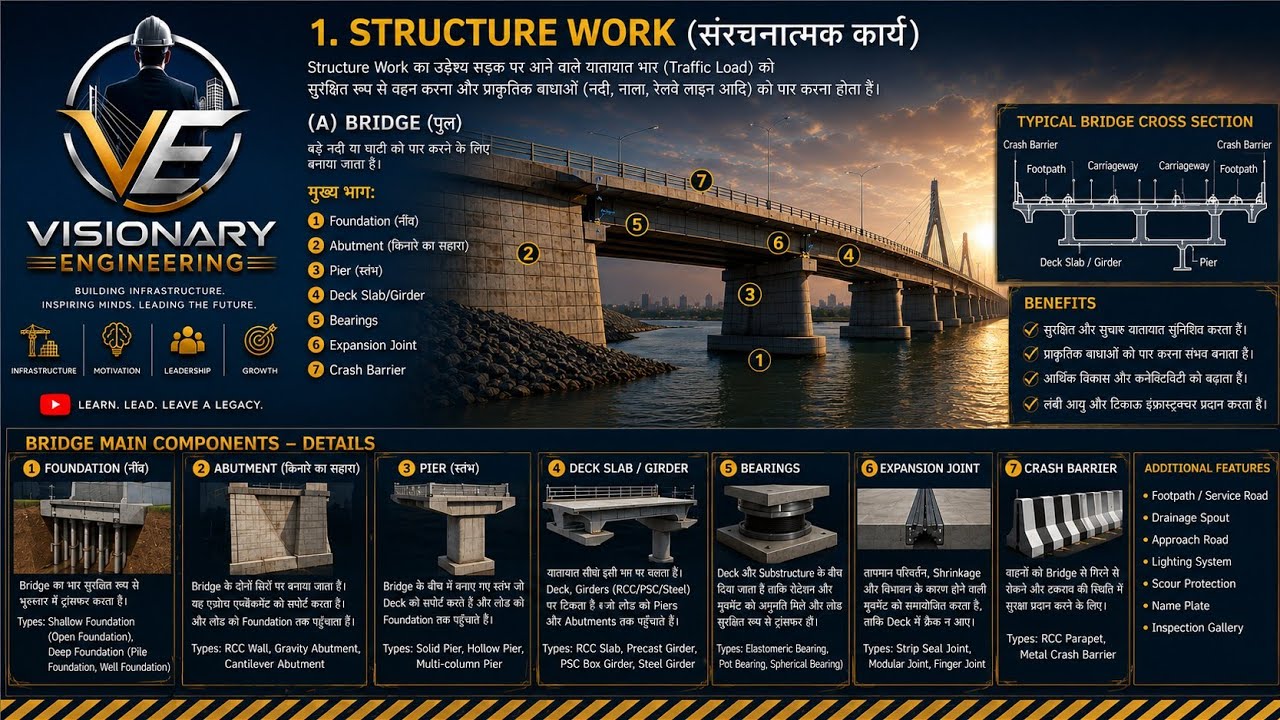 National Highway Structure & Drainage Work Explained | Bridge, Culvert, Flyover, Drainage System | 