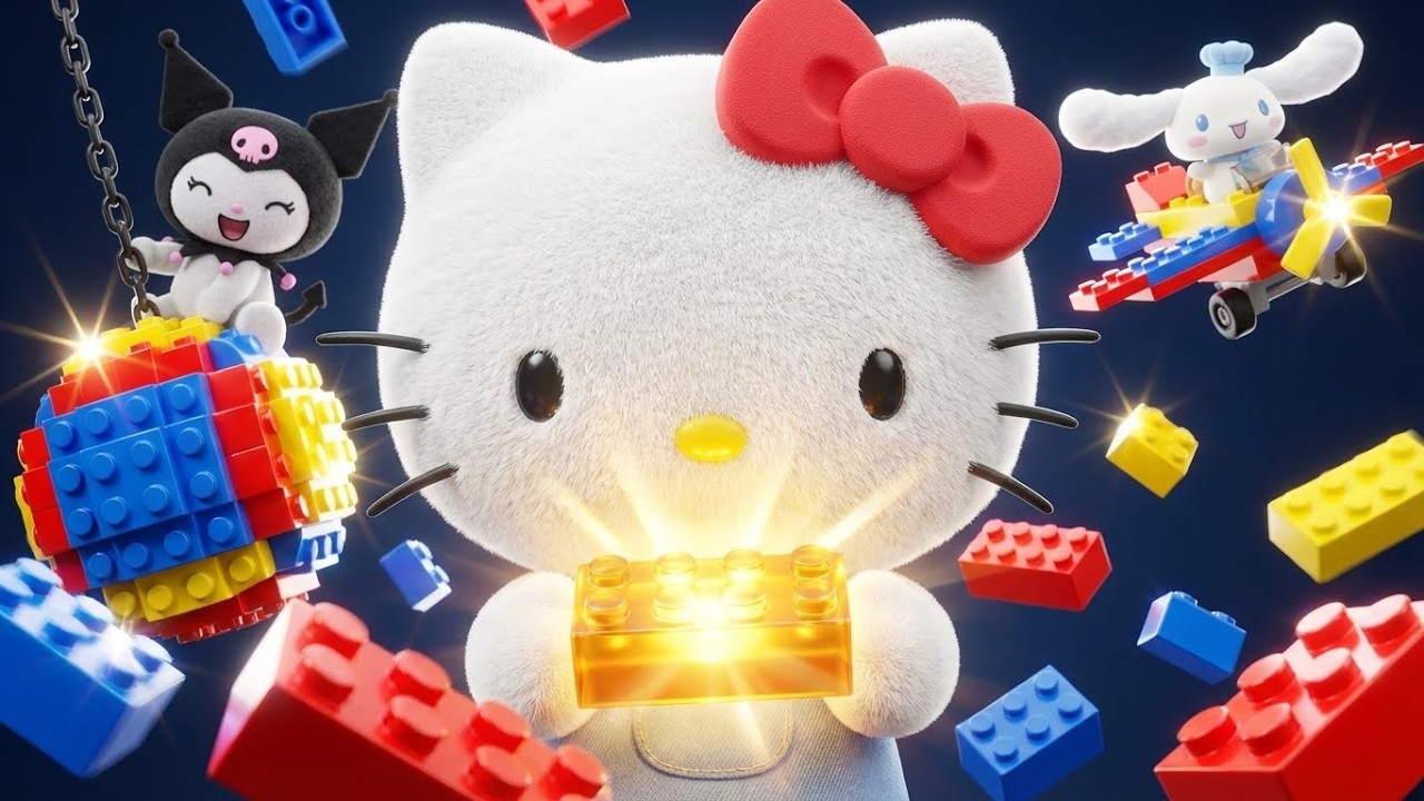 Kuromi vs The Tower of Blocks! 🏗️😂 Big Build Challenge | Hello Kitty & Friends Animation