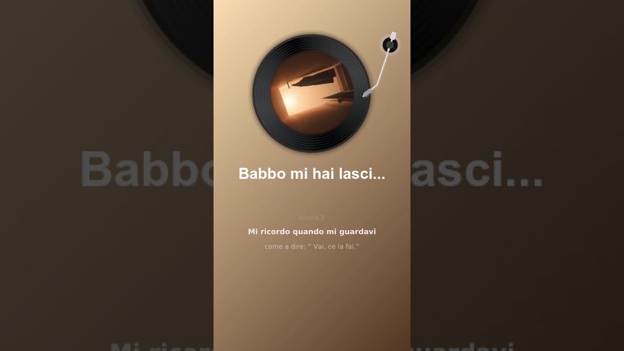 Babbo mi ha lasciato troppo presto